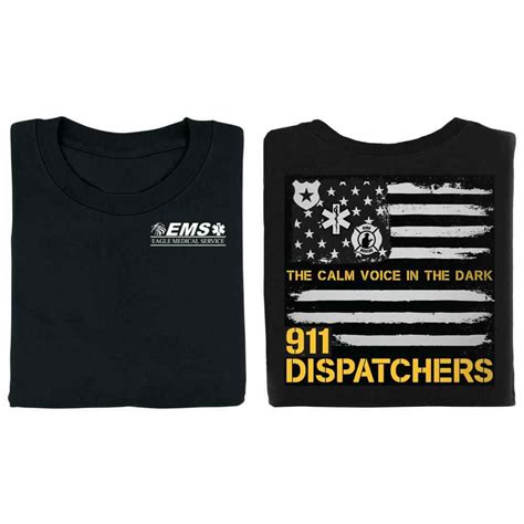 911 Dispatchers The Calm Voice In The Dark Short Sleeve 2 Sided T