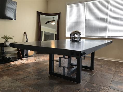 Concrete Dining Table Custom Concrete Kitchen And Dining Tables Trueform With Its Rugged