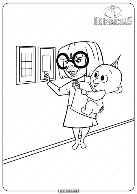 The Incredibles Edna Mode Jack Jack Coloring Pages Artofit