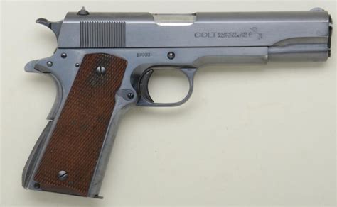 Colt Pre War 38 Super Semi Automatic Pistol In Fine To Excellent