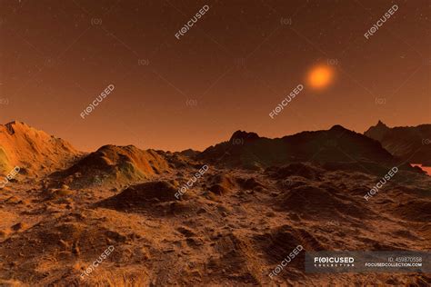 3d Gerenderte Illustration Der Oberfläche Des Planeten Mars