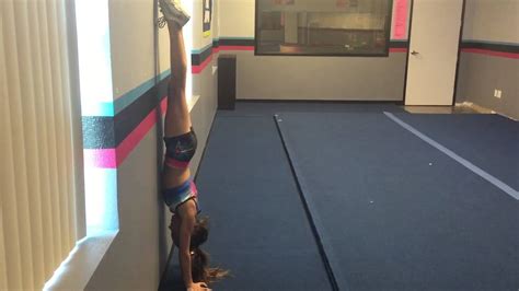 Handstand Belly Against Wall Youtube