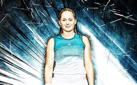 Jelena Ostapenko grunge art latvian tennis players WTA blue abstract rays tennis Aļona