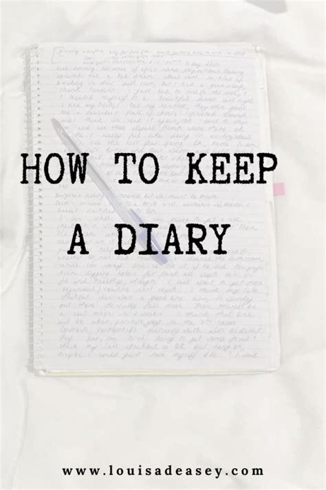 How To Keep A Diary Louisa Deasey Author