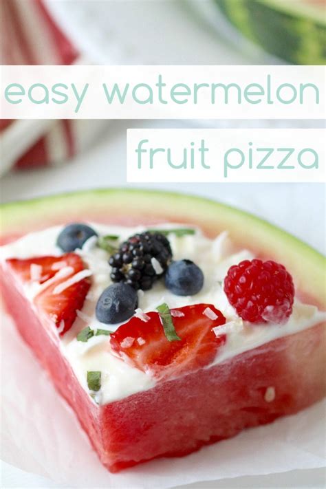 Easy Watermelon Berry Fruit Pizza Nourish Move Love