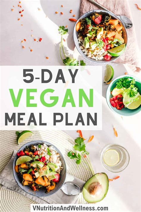 5 Day Easy Vegan Meal Plan Vegan Diet Plan For Beginners