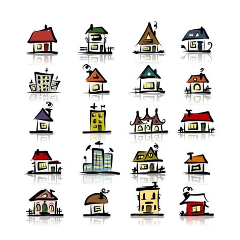 Sketch Of Art Houses For Your Design Stock Vector Image By ©kudryashka