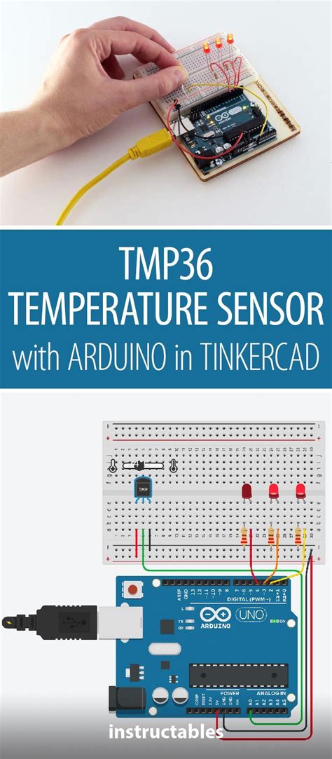 Tmp Temperature Sensor With Arduino In Tinkercad Iot Projects