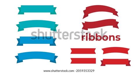 Cartoon Banners Ribbons Banner Ribbon Vector Stock Vector Royalty Free