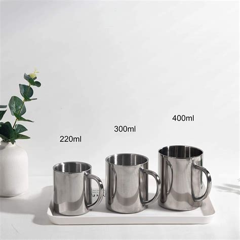 75oz220ml Extra Small Camping Mugs Tea Cups Coffee Mugs Double Walled