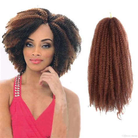 2018 Afro Kinky Twist Marley Braid Hair 32strands Kanekalon Hair Made