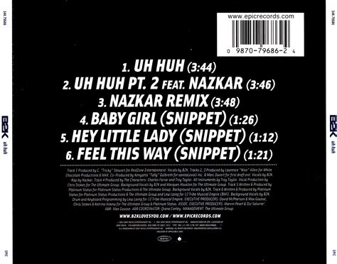 Highest Level Of Music B2k Feat Nazkar Uh Huh Cds 2001