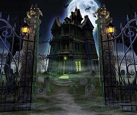 Free Download Haunted Graveyard Wallpaper Image Above Haunted House In