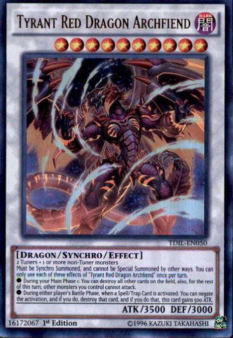 Yugioh The Dark Illusion Single Card Ultra Rare Tyrant Red Dragon