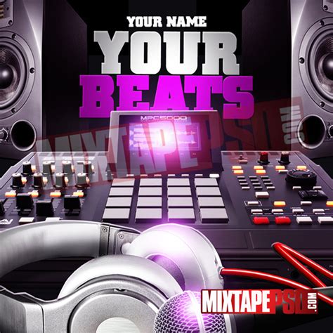 Mixtape Cover Template Your Beats 15 Graphic Design Mixtapepsdscom