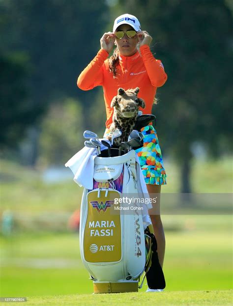 Maria Fassi Of Mexico Stands By Her Golf Bag On The 12th Hole During