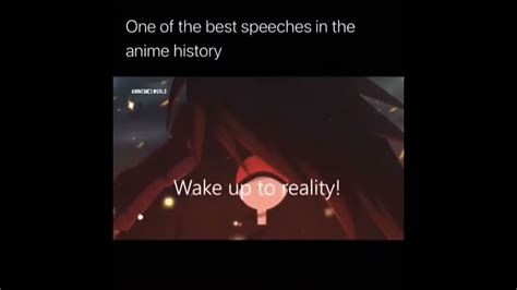 Madara Uchiha Speech Best Speech Naruto Anime Wake Up To