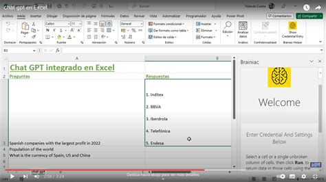 Chat Gpt En Excel Integrado Y Listo Para Preguntarle