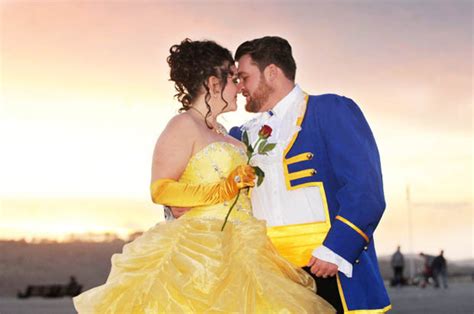 A Fairytale Wedding Couple Get Married In Disney Themed