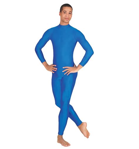 Adult Men Long Sleeve Unitard Spandex Lycra Unitard Bodysuit Full