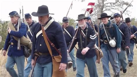 Civil War Reenactors March From St Marks Lighthouse Florida Youtube