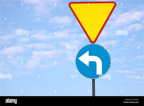 Triangle Traffic Sign Stock Photo Alamy