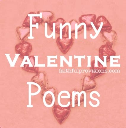 5 Funny Valentine Poems Faithful Provisions