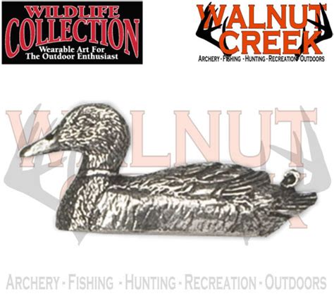 Wildlife Collection Mallard Decoy Antiqued Pewter Pin 310