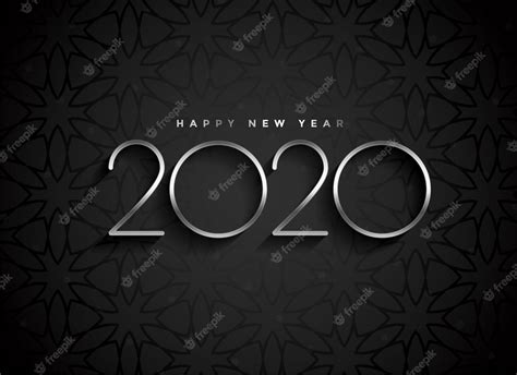 Free Vector Happy New Year 2020 Greeting Card