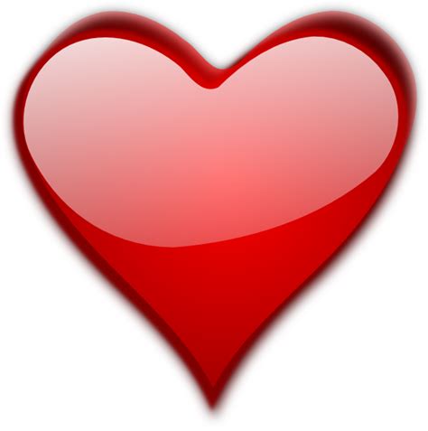 Glossy Red Heart Clip Art At Vector Clip Art Online