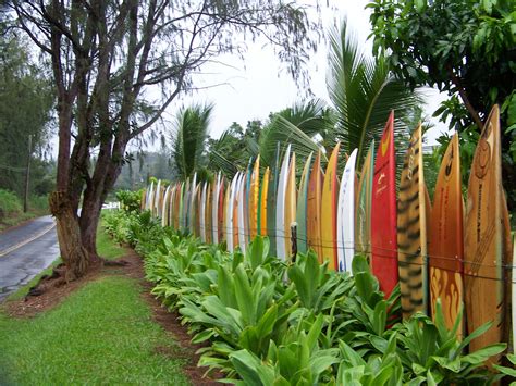Surfboard Fence Upcountry Maui Beach Cottage Decor Beach Cottages
