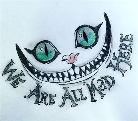Cheshire Cat Drawing We Re All Mad Here Candypowa