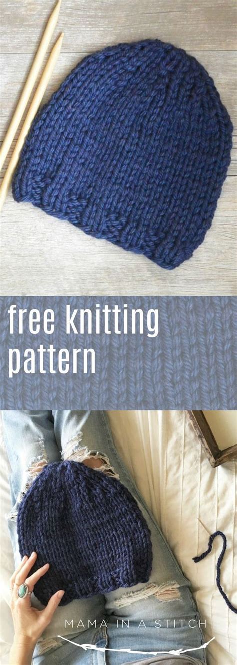 Easy knitting pattern collections posted here are mostly quite easy to knit. Beginner Chunky Hat Knitting Pattern | Knit hat pattern ...