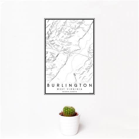 Burlington West Virginia Map Print In Classic — Jace Maps