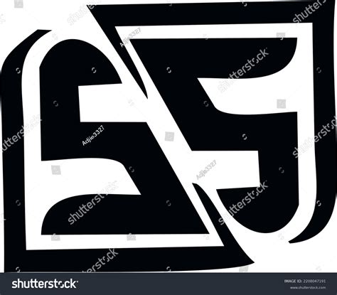 Logo Ss Double S Symbol Font Stock Illustration 2208047191 Shutterstock