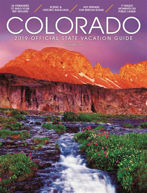 Colorado Official State Vacation Guide 2019 Vacaciones List Website