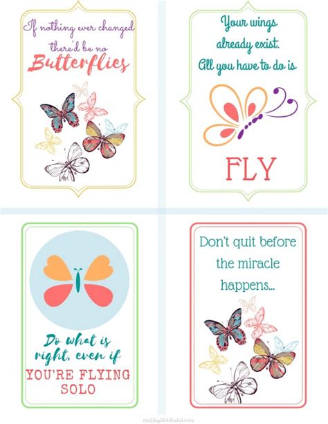 Free Printable Butterfly Note Cards Making Life Blissful