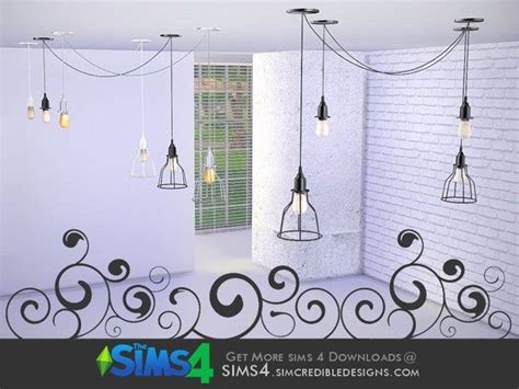 Simcredibles Nuance Ceiling Lamp Sims 4 Sims 4 Cc Furniture Sims