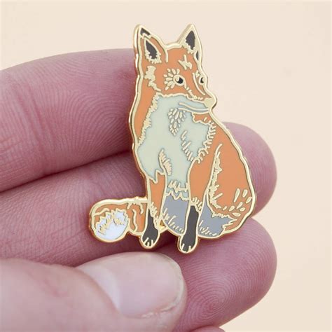Fox Enamel Pin Badge By Little Paisley Designs