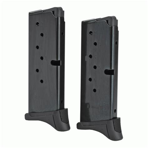 Ruger Ec9s Lc9 9mm 7 Round Magazine With Finger Rest 2 Pack The