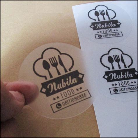 Jual Sticker Label Kemasan Paket Pcs Cetak Plus Cutting Bahan Vynyl