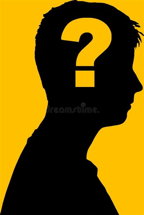 Silhouette Of A Man With A Question Mark Concept For Questions And