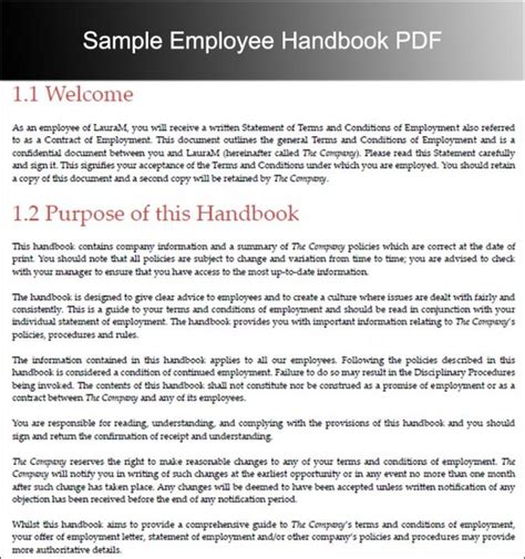 Employee Handbook Examples Check More At