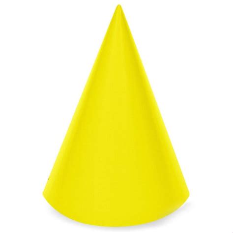 Yellow Party Hats Pack Of 8 Yellow Coloured Party Supplies