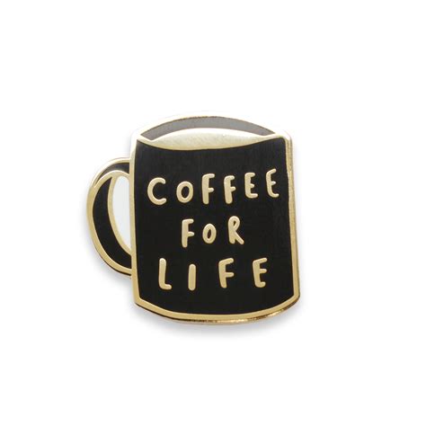 This Simple Stylish And Fun Coffee Enamel Pin Would Make The Perfect