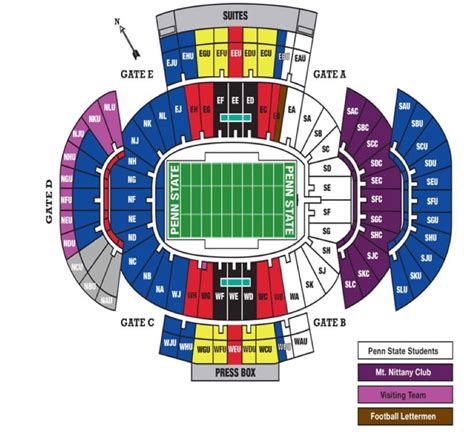 Beaver Stadium Seating Chart With Seat Numbers Awesome Home