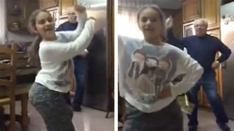 Grandpa Walks In On Granddaughter Dancing But His Reaction Is
