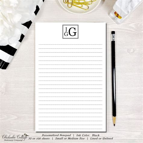 Personalized Notepad To Do List Custom Notepad Memo Pad T For