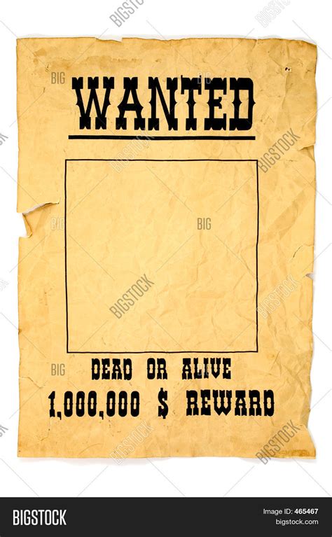 Wanted Poster Image And Photo Free Trial Bigstock