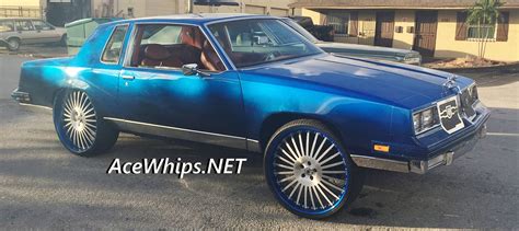 Ace 1 Candy Blue Oldsmobile Cutlass On Brushed 26s Asantis